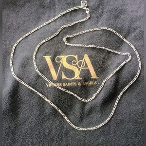 VIRGIN SAINTS AND ANGELS VSA 925 Sterling Silver 34" Divine Chain Charm Chain